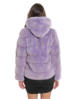Jacket Hood Lavender Gradient Mink Fur 44 Drawstring Waist and Long Sleeve Hood - Image 6