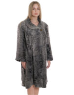 Gray Persian Bell Coat 56 Crater Collar Long Sleeve Gradient Fur - Image 4