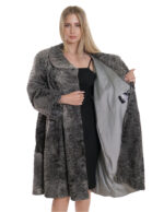 Gray Persian Bell Coat 56 Crater Collar Long Sleeve Gradient Fur - Image 7