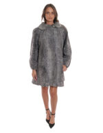 großer Mantel Gr. 60 persischer Mantel Pelz langarm breites Glockenmuster – Bild 5