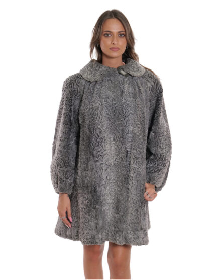 Cappotto grande taglia 60 cappotto persiano pelliccia manica lunga modello a campana largo