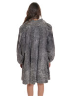 großer Mantel Gr. 60 persischer Mantel Pelz langarm breites Glockenmuster – Bild 6