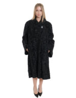 Very long black Persian coat with bell 54 round collar 112 cm long sleeve - Image 5