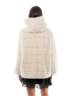 Jackets Optical White Horizontal 44/52 Sleeves Full Leather Hood Mink Fur Drawstring - Image 6