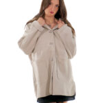 Coat 82cm 46cm Sheepskin Pearl Shawl Collar Fur Long Sleeve Fully Reversible