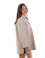 Coat 82cm 46cm Sheepskin Pearl Shawl Collar Fur Long Sleeve Fully Reversible - Image 2