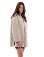 Coat 82cm 46cm Sheepskin Pearl Shawl Collar Fur Long Sleeve Fully Reversible - Image 8