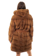 Coat Hood Button Collar 94cm Gold Gold 50 Mink Horizontal Long Sleeve External Pocket - Image 5