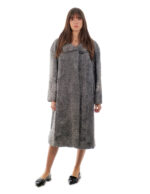 Coat 112cm Persian Grey 54 Long 112cm Long Sleeve External Pockets Italian Collar - Image 4
