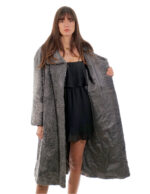 Coat 112cm Persian Grey 54 Long 112cm Long Sleeve External Pockets Italian Collar - Image 6
