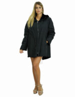 Coat 54 reversible black mink full and waterproof fabric zip long sleeve 86 cm long - Image 10