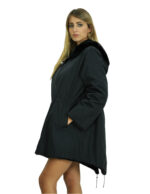 Coat 54 reversible black mink full and waterproof fabric zip long sleeve 86 cm long - Image 8