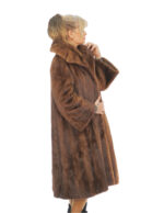 Cappotto lunghissimo 114 centimetri demi buff 46 manica tre quarti collo sciallato largo