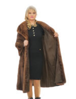 Cappotto lunghissimo 114 centimetri demi buff 46 manica tre quarti collo sciallato largo