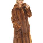 Second life mink coat demy 56 wide Italian collar pockets very long mug cuff with cuff