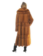 Cappotto lunghissimo gold 60 manica lunga con risvolto collo a scesa sulle spalle 134 cm