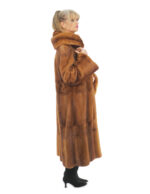 Cappotto lunghissimo gold 60 manica lunga con risvolto collo a scesa sulle spalle 134 cm