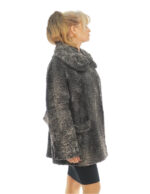 Persian fur coat 56 grey with martin gala back long sleeves round neck - Image 3