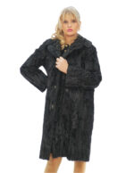 Persian Coat Second Life Chest and Lapel 52 Black Long Sleeve Closure Hooks External Pockets