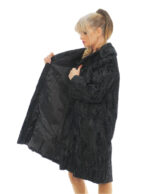 Persian Coat Second Life Chest and Lapel 52 Black Long Sleeve Closure Hooks External Pockets - Image 3