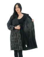 Severe darling 48 wool coat with black fur trim with detachable hood and long sleeves - Image 6