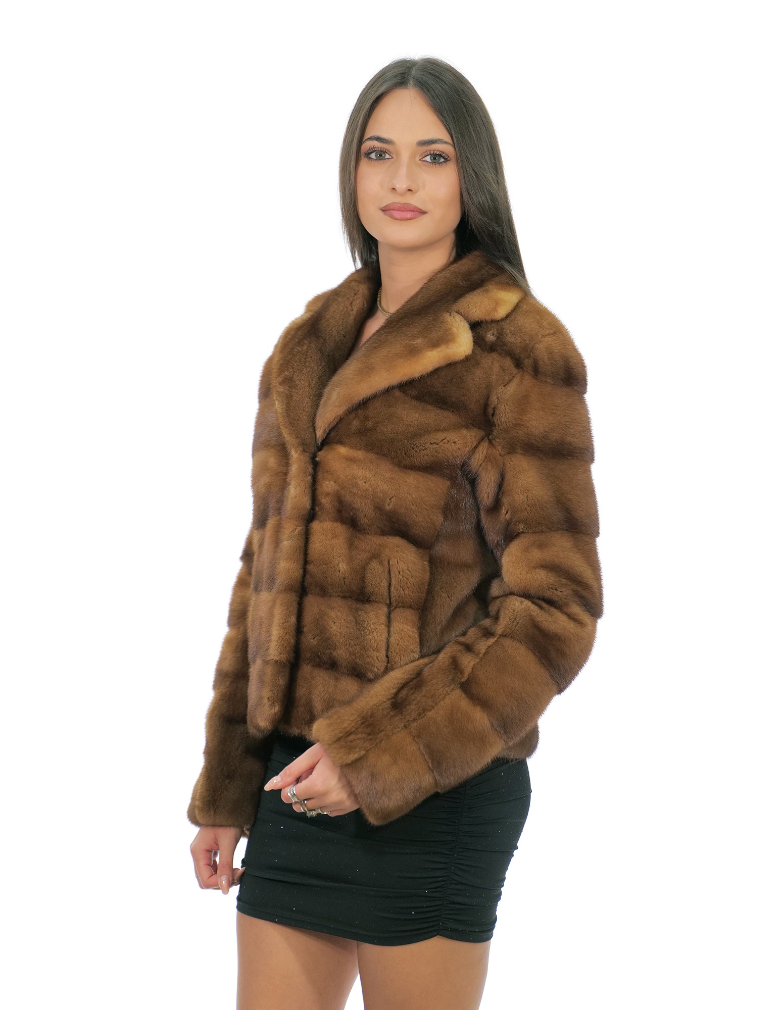 Braschi gold short jacket with collar, chest and lapel size 40, long sleeves, horizontal and full cut - Image 3