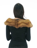 Brown sable fur collar in chest shape and 112cm long lapel with soft fur - Image 5