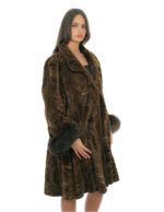 Mink petals Second Life 44 fur gathered at the bottom with more bell-effect fur sleeve fox wrist - Image 2