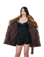 Pedigree fur coat and sable 48 brown undercut coat 84cm chest and lapel - Image 6
