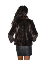 Short mink fur jacket, worked horizontally, size 42, height 58, with a piping collar - Image 5