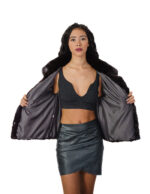 Short mink fur jacket, worked horizontally, size 42, height 58, with a piping collar - Image 6