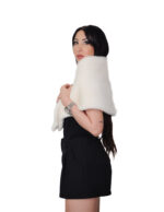 Stola in pelliccia di visone a pelle intera bianco panna lunga 126 centimetri Kopenaghen Furs - immagine 2