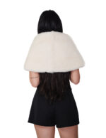 Stola in pelliccia di visone a pelle intera bianco panna lunga 126 centimetri Kopenaghen Furs - immagine 5