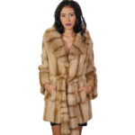 Pedigree fur coat and sable 46 beige undercost coat 84cm chest and lapel