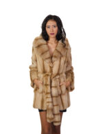 Pedigree fur coat and sable 46 beige undercost coat 84cm chest and lapel