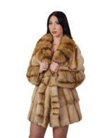 Pedigree fur coat and sable 48 beige undercost coat 84cm chest and lapel