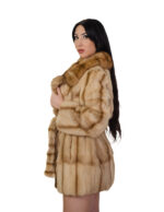 Pedigree fur coat and sable 48 beige undercost coat 84cm chest and lapel - Image 3