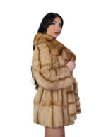 Pedigree fur coat and sable 48 beige undercost coat 84cm chest and lapel - Image 2