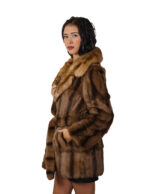 Pedigree fur coat and sable 46 brown undercost coat 84cm chest and lapel - Image 2