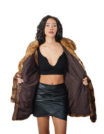Pedigree fur coat and sable 46 brown undercost coat 84cm chest and lapel - Image 6