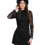 Blue fox fur headband with elastic one size fits all earmuffs or elegant neck warmer