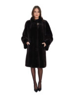 Second life dark grey beaver coat size 52 98cm long long sleeves - Image 4