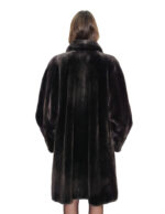 Second life dark grey beaver coat size 52 98cm long long sleeves - Image 5