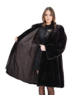 Second life dark grey beaver coat size 52 98cm long long sleeves - Image 6
