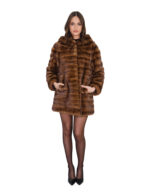 Second life demi horizontal jacket 48 thin mink coat 76 cm long sleeve - Image 4