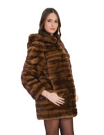 Second life demi horizontal jacket 48 thin mink coat 76 cm long sleeve - Image 2