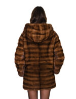 Second life demi horizontal jacket 48 thin mink coat 76 cm long sleeve - Image 5