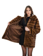 Second life demi horizontal jacket 48 thin mink coat 76 cm long sleeve - Image 6