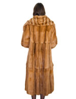 56 gold weasel fur coat long sleeve with huge Italian collar lapel - Image 5