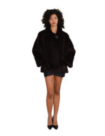 Visone mogano trasporto verticale 52 mogano tasca a boccale collo italiano a punta bottone chiusura ganci - immagine 4